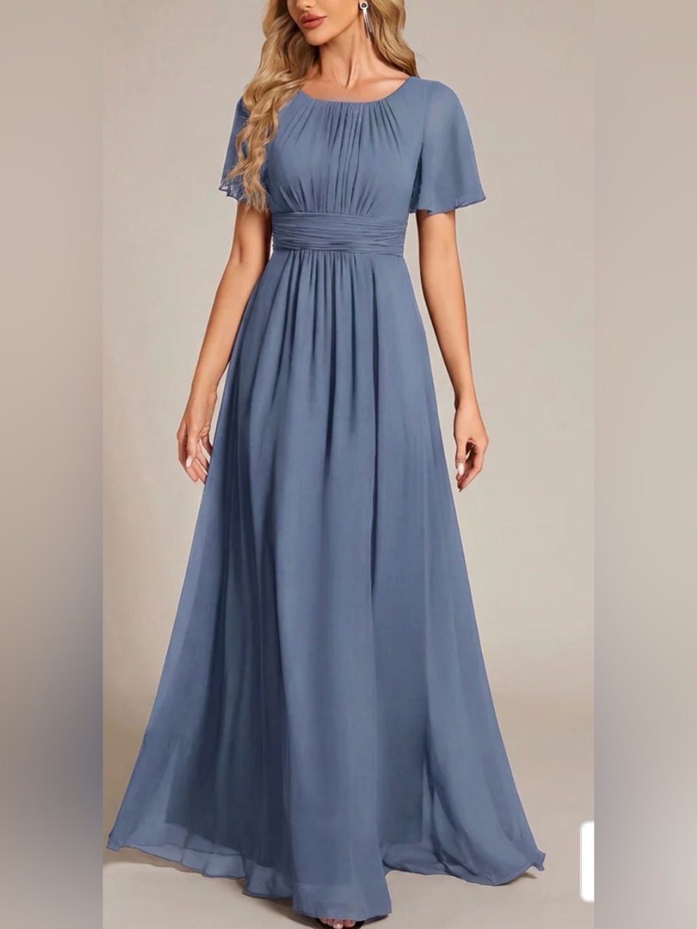Dusty Blue Maxi Dress